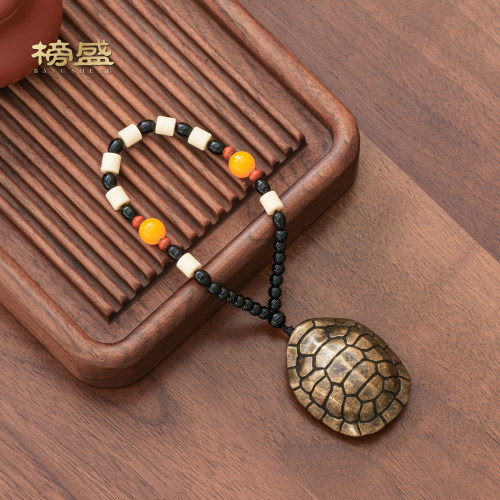 榜盛铜富甲天下龟壳茶宠摆件