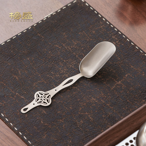 榜盛纯钛复古窗花茶匙