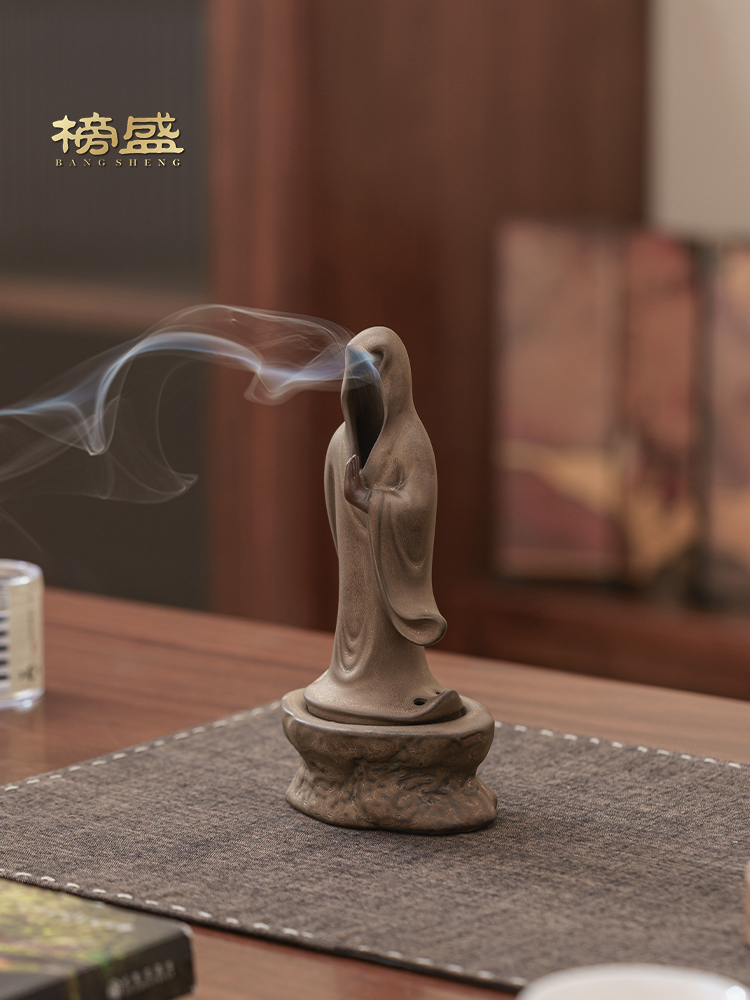 邦盛禅宗无相佛香炉陶瓷家用室内香炉檀香沉香香炉香仪式配件