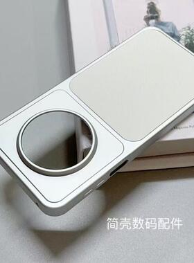 适用秒变大视窗华为畅享90promax手机壳大孔90plus荔枝皮mate80电镀银