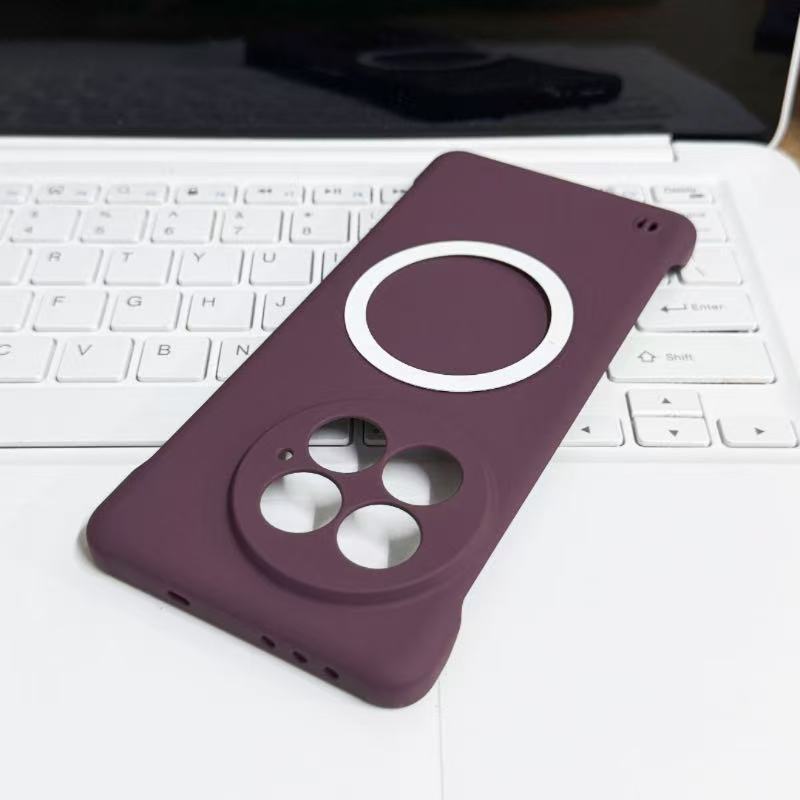 适用适用一加13手机壳15一加ace5pro无边框磁吸diy半包超薄硬壳梅子色