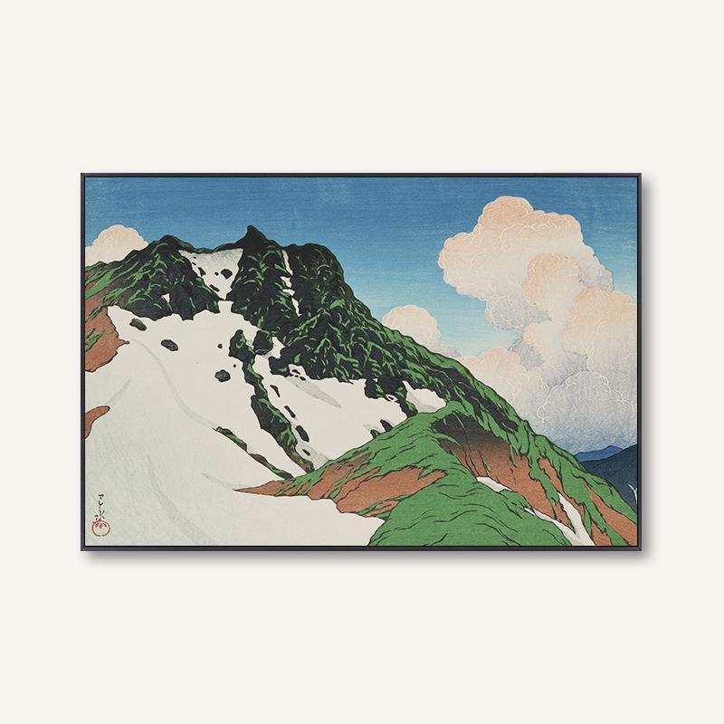日式装饰画工厂玄关壁日式料理店壁画走廊墙面装饰北欧抽象晶瓷画图片