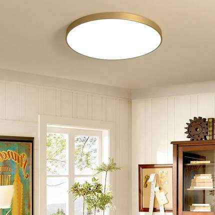 全光谱法式客厅卧室房间全铜吸顶灯日式民宿led阳台走廊过道灯