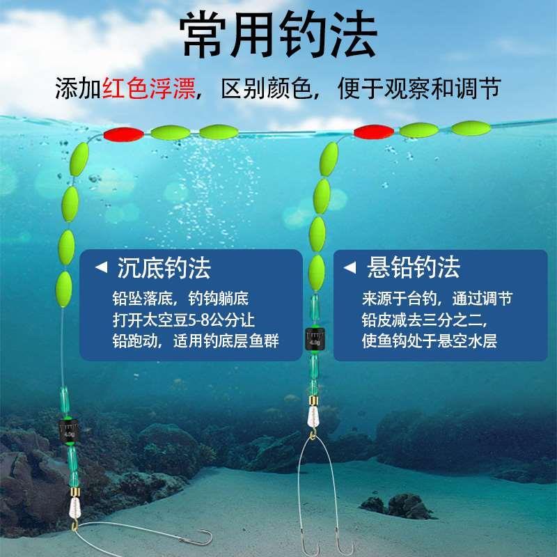 七星漂线组传统草洞钓鱼钩双钩高灵敏度浮漂鲫鱼线组套装成品全套
