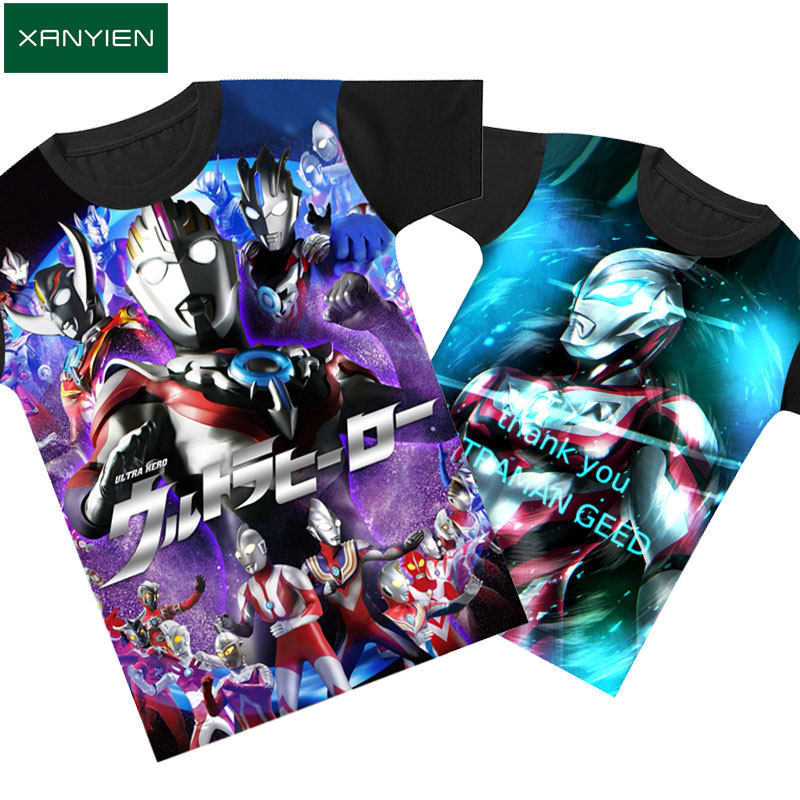 原创奥特曼t恤赛罗男短袖夏季短袖儿童装欧布 捷德 泰迦 亲子装