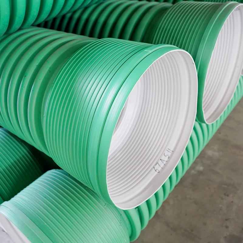 湖北HMPP双壁波纹管无压埋地排水排污结构壁管HSPP-M双壁厂pe