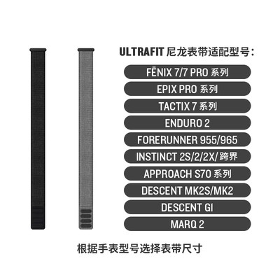 garmin佳明原厂配件快拆尼龙表带