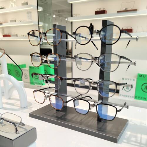 木制太阳眼镜展示架复古木纹柜台