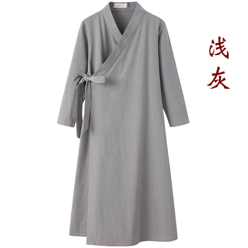 新款汉服女复古中国风休闲棉麻布太极服