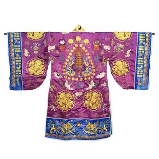 新款正一法器用品法衣 道袍 六龙法衣 小袖六龙衣 高功衣降衣紫色