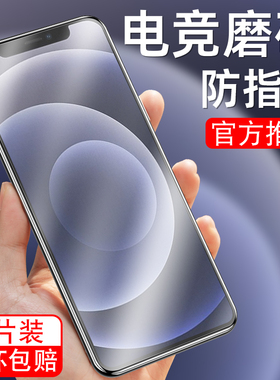 适用于苹果12ProMax磨砂钢化膜A2412护眼抗蓝光iphone12pr0max手机贴膜iph0ne12promax游戏apple保护模防指纹