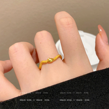 金色灵蛇戒指女小众设计个性 食指戒独特指环高级感轻奢 见蛇发财