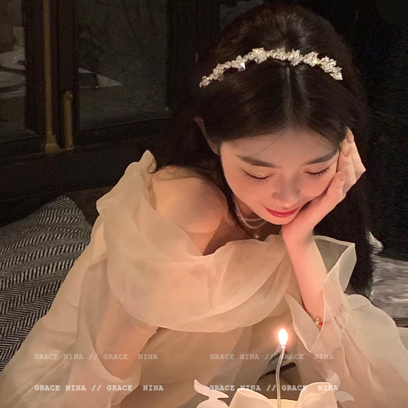 千金大小姐~韩系气质闪钻发箍女图片
