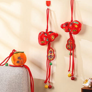 新年挂饰2026新款 饰 马年葫芦柿子吉祥挂件春节客厅包包车上氛围装