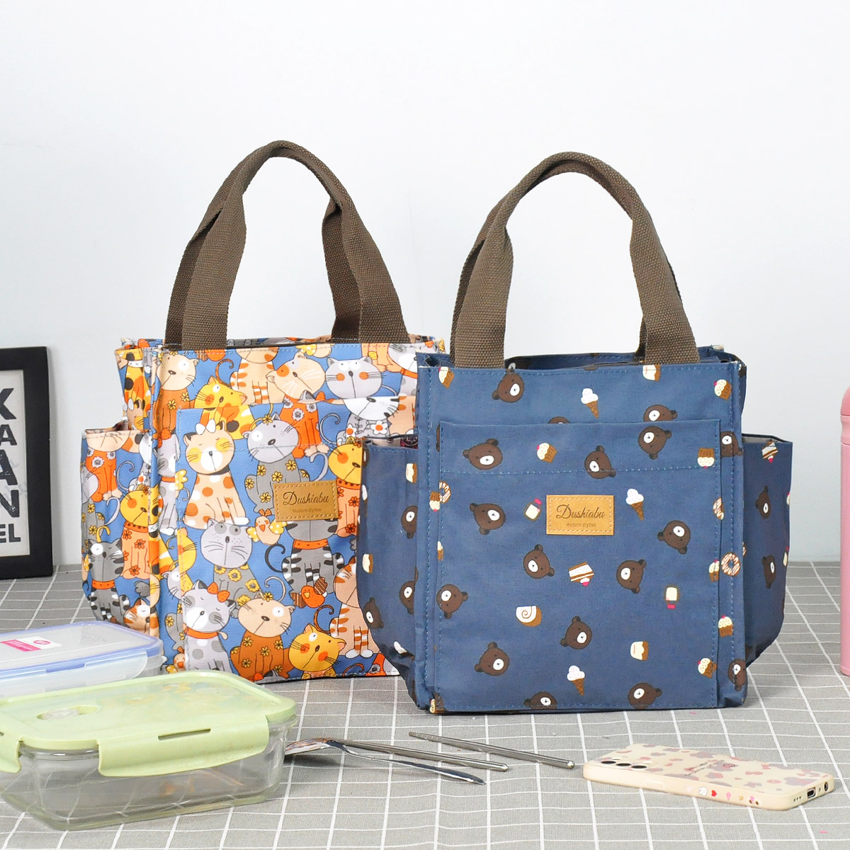 牛津布防水带饭包大容量手提女包