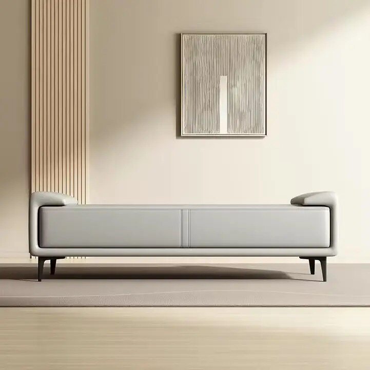 意式极简床尾凳轻奢设计师长条沙发凳卧室衣帽间换鞋凳客厅脚踏