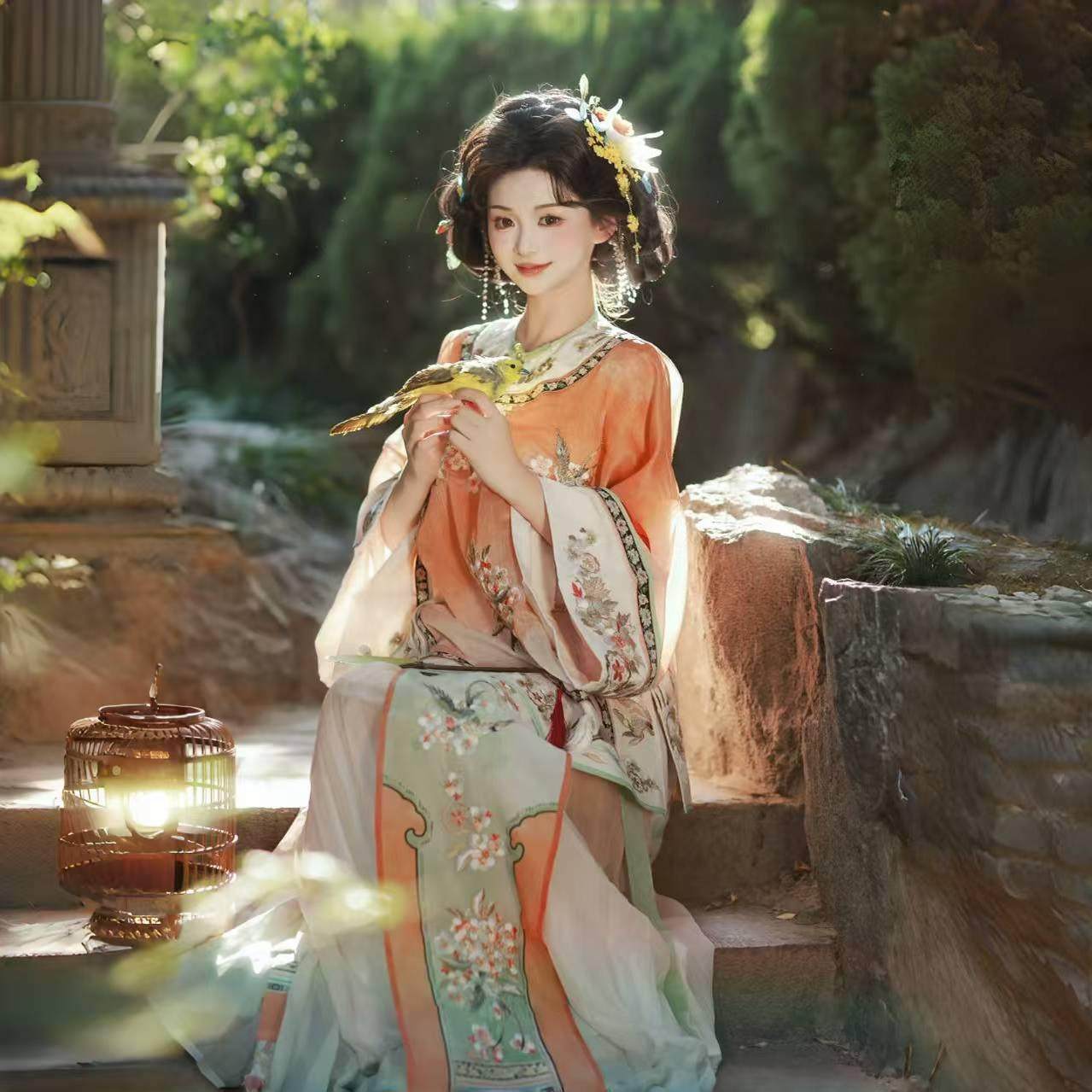 晚清宫廷风套装清汉女国风汉服