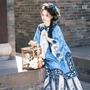 清汉女汉服清朝格格服装圆领古装大宅门晋商少奶奶民族写真旅拍服