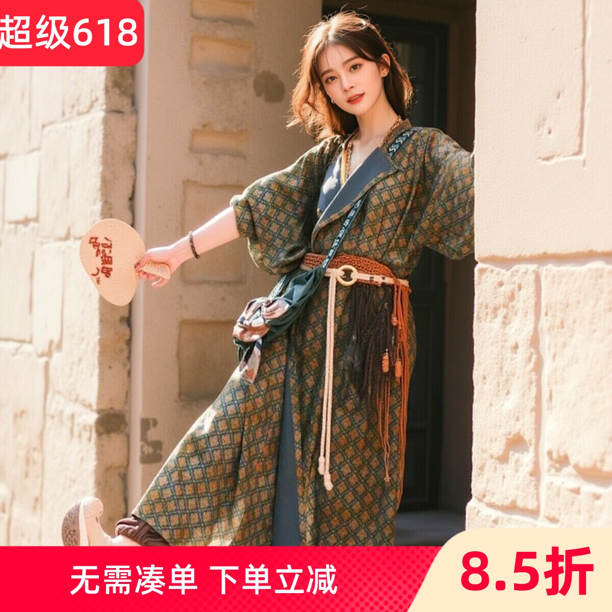 汉服女唐风圆领袍复原中国风半袖圆领衫日常唐制平民改良古装长袍