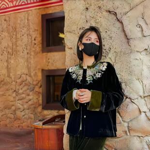 新中式南油上衣刺绣棉衣国风汉元素外套冬季小个子高级感轻薄女装