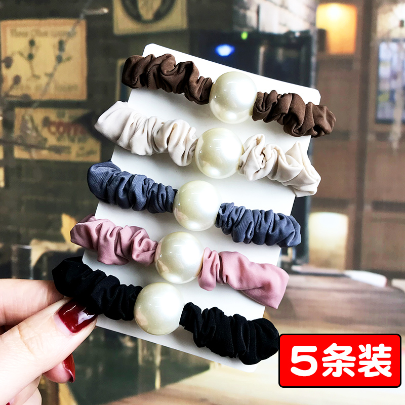 ins网红大肠气质珍珠发绳皮筋