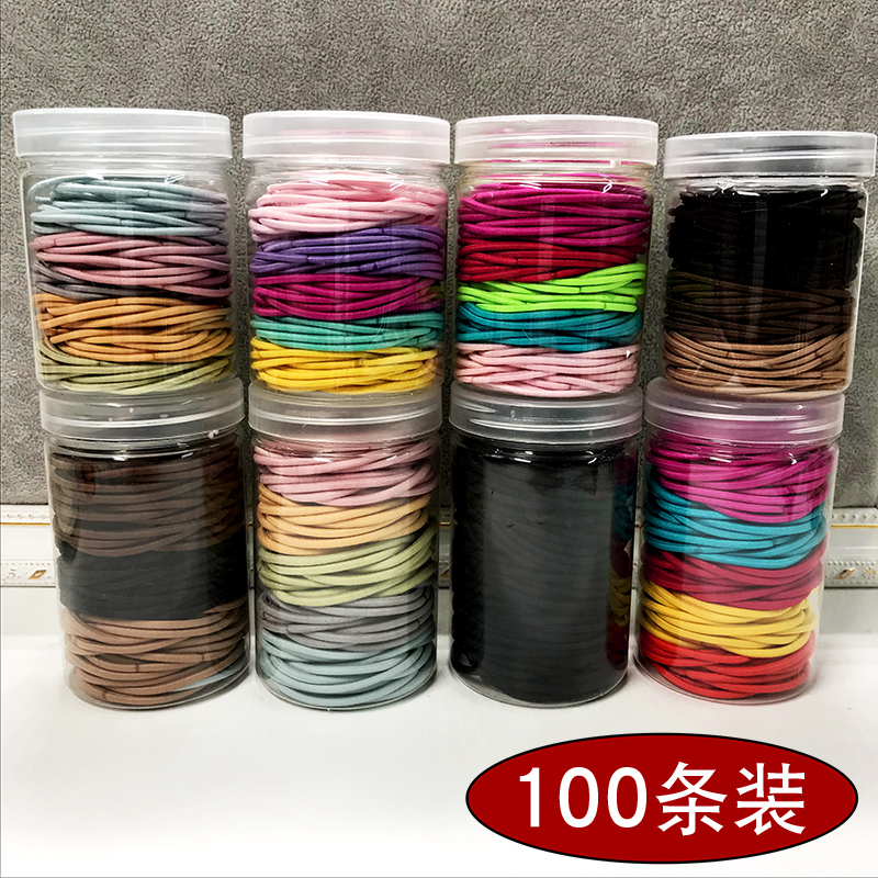 ins发绳彩色皮筋女扎头高弹力