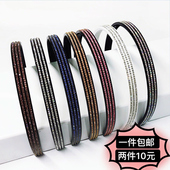 新款 发卡女发箍成人发夹水钻带齿洗脸细头箍简约百搭发捆发饰头饰