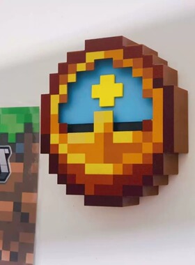 跨境新品3D打印我的世界Minecraft周边时钟MC钟 pixel clock 像素