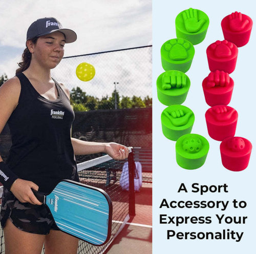 跨境新款 Pickleball Paddle End Caps 匹克球拍尾端防脱手硅胶套