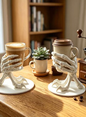 跨境新款Skeleton Dragon Hand Shaped Cup & Jar Holder骷髅杯架