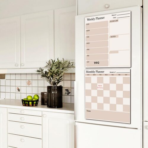 跨境新品Magnetic Calendar Whiteboard干擦磁吸书写日历白板套装