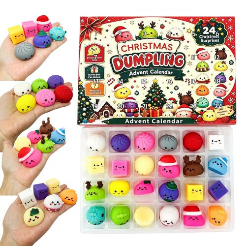跨境新品Mystery Dumpling Advent Calendar圣诞节倒计时日历盲盒