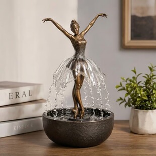 跨境legant Ballerina Tabletop Water Fountain芭蕾舞女喷泉摆件