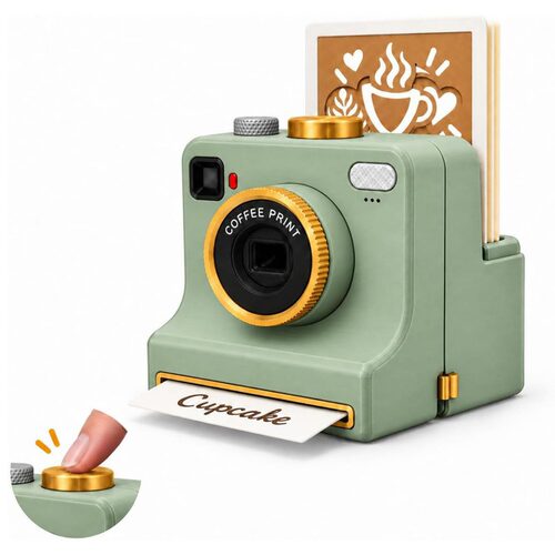 跨境 3D Printed Latte Art Camera 拿铁拉花相机咖啡模板打印机