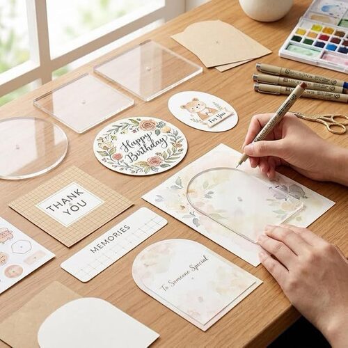 跨境 5 Pcs Needlepoint Acrylic Templates Set 针线活5件套模板