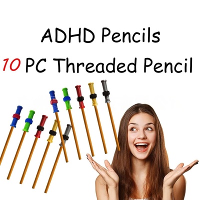 跨境新品Nut decompression pen 用于注意力缺陷多动症的螺纹铅笔