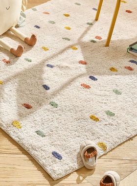 可爱客厅卧室地毯床边毯儿童房间防摔游戏爬行垫家用茶几沙发垫子
