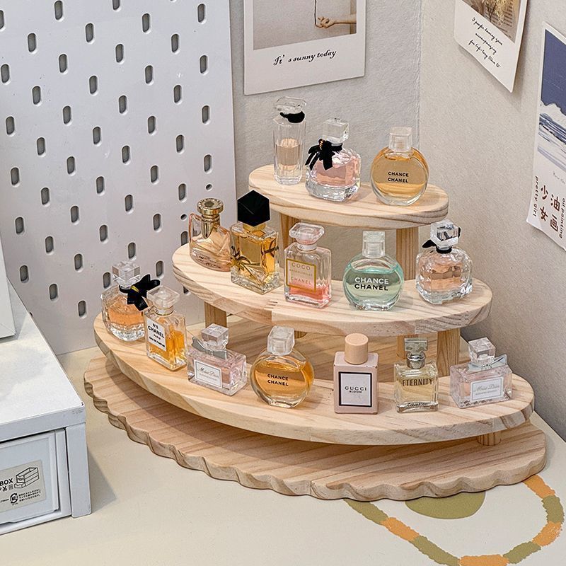 木制阶梯式香水架收纳架