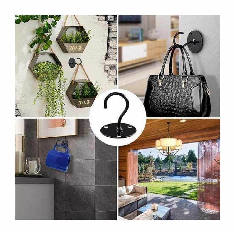 极速4PCS Hooks Multip-Function Metal Wall Hanging Plant Hook