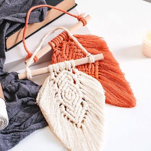 极速Handmade Woven pHanging Tapestry Wind Chimes Wall Hand