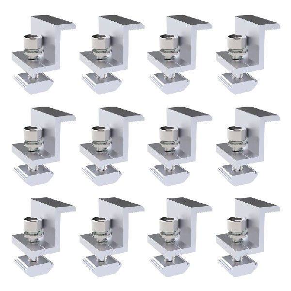 极速12 Pcse Solar End Clamp Adjustable Solar Panel Mounting