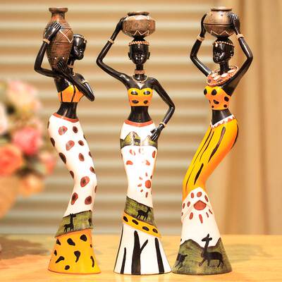 极速3pcslot 6520cm african woman people orRnaments home