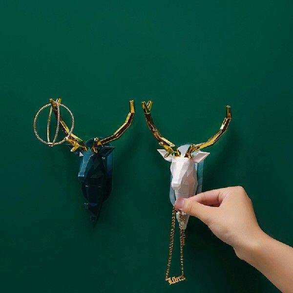 新品Deaer Head Antlers Wall Hook Metal Hanger Multifunction