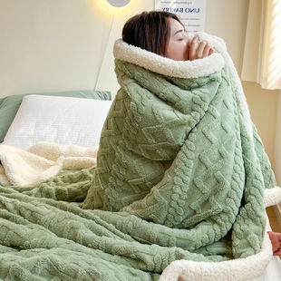 极速Lamb cashmere  Luqxury Blanket  Throw warm soft Cozy Plu
