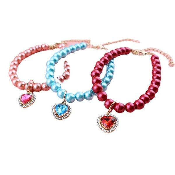 极速Cute Luxury Pet Collar Pet Cat Dog Collar Love PenYdant