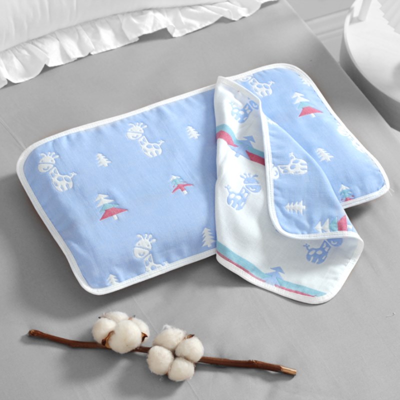 极速儿童枕巾40x60cm吸t汗纱布婴儿宝宝枕头巾30x50小号幼儿园盖