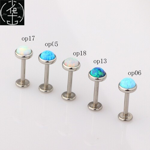 极速1PC Opal Nose Soeptum Daith Tragus Cartliage Piercing Or