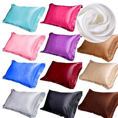 新品Pure Emulation Silk Satin Pillowcase ComfortabVle Pillow