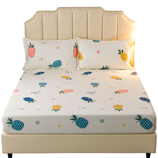 极速全棉磨毛床笠单件加厚款防滑固定纯棉L床罩床垫套加高全包床