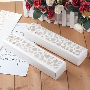 极速10Pcs Macaron Hollow Box Cake Cookie ChoOcolate Dessert